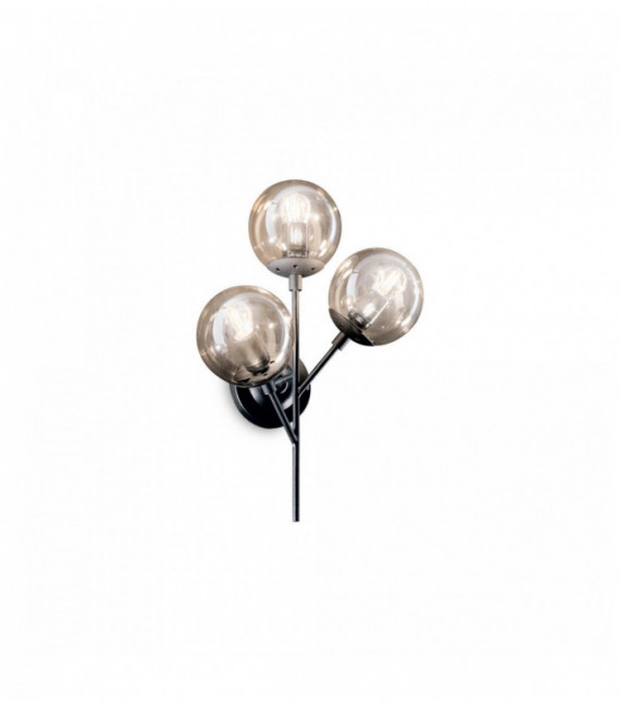 Applique nera KEPLER 3 lampadine