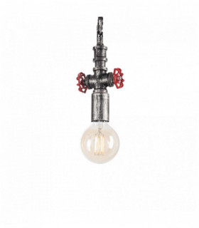 Lampada a sospensione nera antica PLUMBER 1 lampadina