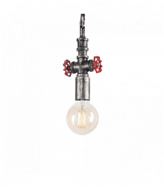 Lampada a sospensione nera antica PLUMBER 1 lampadina