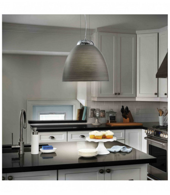 TOLOMEO Lampadario ciondolo grigio 1