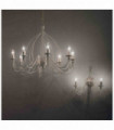 CORTE antique white pendant light 8 bulbs