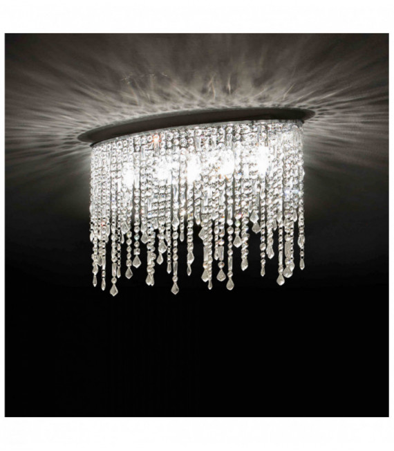 Plafoniera cromata RAIN CLEAR 5 lampadine
