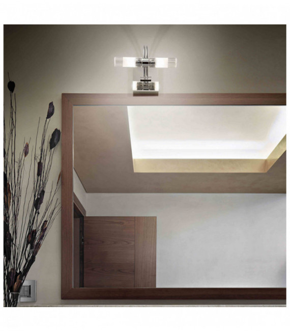 DOUBLE chrome wall light 2 bulbs