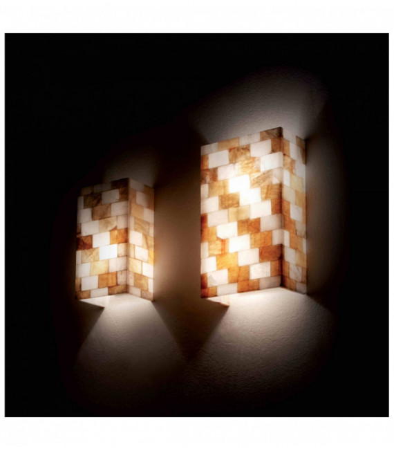 SCACCHI Amber wall light 2 bulbs