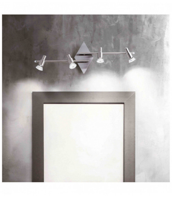 Plafonnier Nickel SLEM 4 ampoules