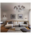 Suspension Chromée en cristal ACCADEMY 8 ampoules