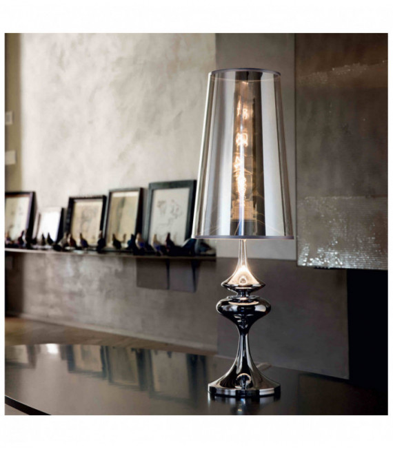 Table lamp Chrome ALFIERE 1 metal bulb