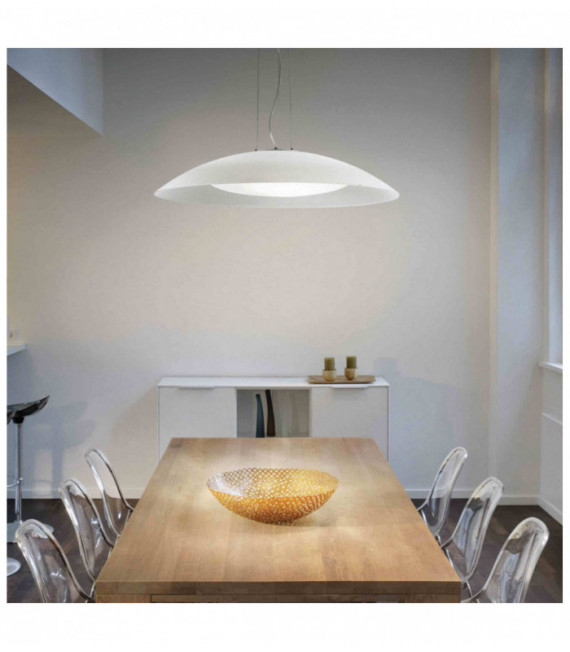 Lampada a sospensione bianca LENA 3 lampadine Larghezza 11 Cm