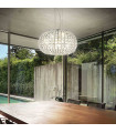 Suspension Chromée en cristal CALYPSO 5 ampoules