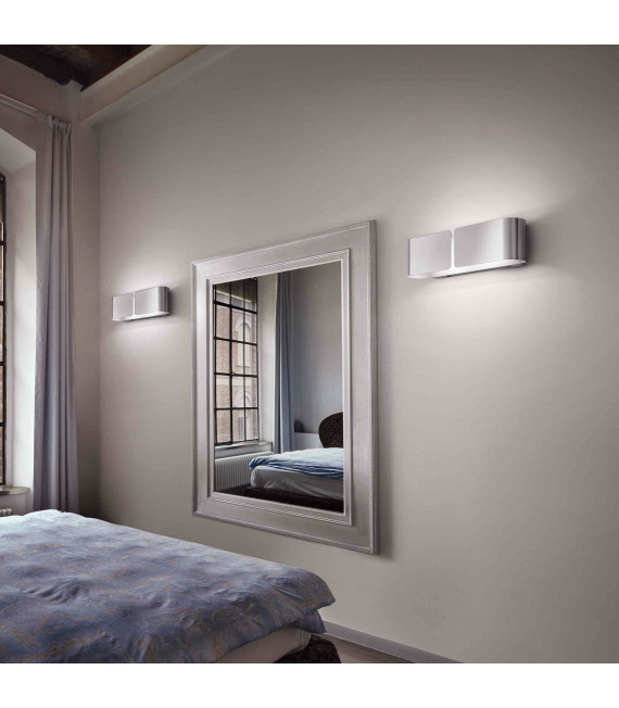 CLIP chrome wall light 2 bulbs Width 25 Cm