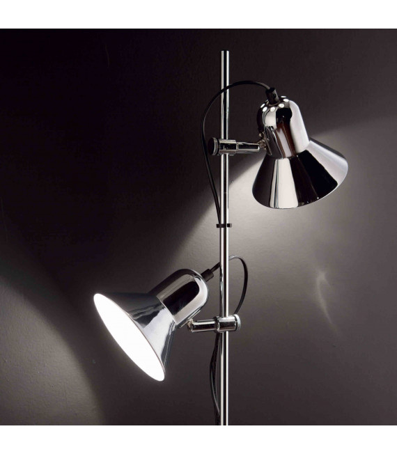POLLY Chrom Stehlampe 2 Lampen