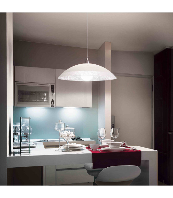 White LANA pendant lamp 1 bulb Height 38 Cm