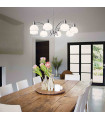 Suspension Chromée TOKYO 8 ampoules
