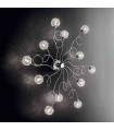 Chrome ceiling lamp PON PON 12 bulbs