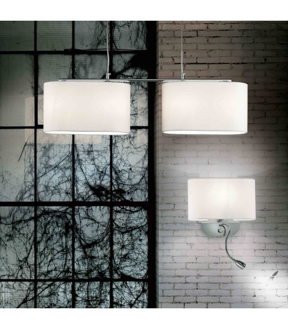 SHERATON white wall light 2 bulbs