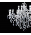 Suspension Chromée en cristal FLORIAN 18 ampoules