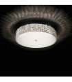 9-light white ROMA crystal ceiling light