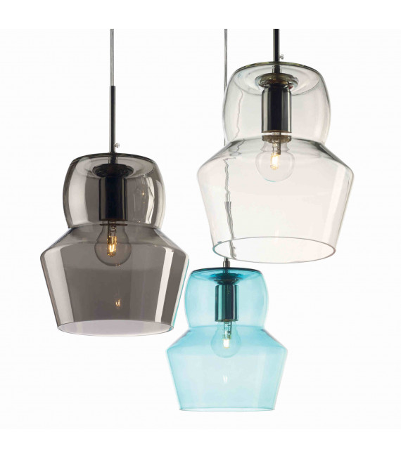 ZENO Blue Suspension 1 bulb Diameter 22 Cm