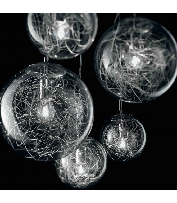MAPA MAX chrome pendant light 5 bulbs