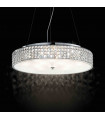 Suspension Chromée en cristal ROMA 12 ampoules