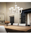 White BON BON pendant light 6 bulbs