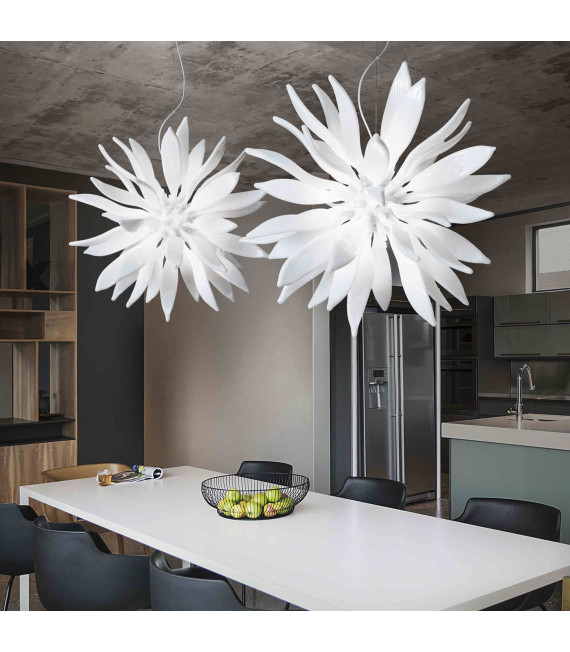 Weiß LEAVES Pendelleuchte 8 Glühbirnen