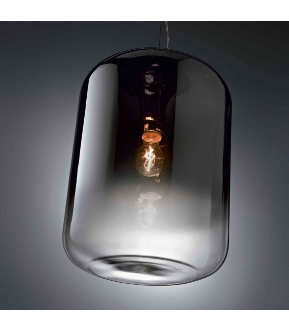 Suspension Chromée KEN 1 ampoule en verre
