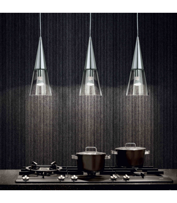 CONO chrome pendant light 3 bulbs