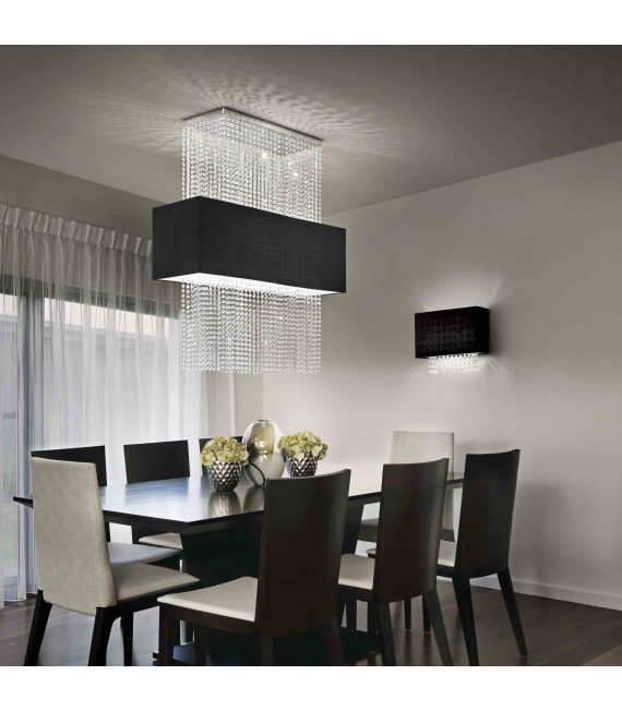 Black PHOENIX crystal wall light 2 bulbs