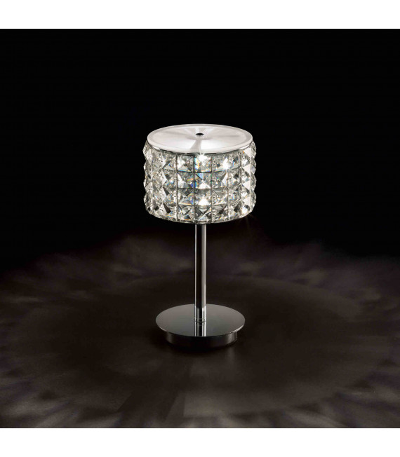 Lampada da tavolo ROMA a 1 luce in cristallo cromato