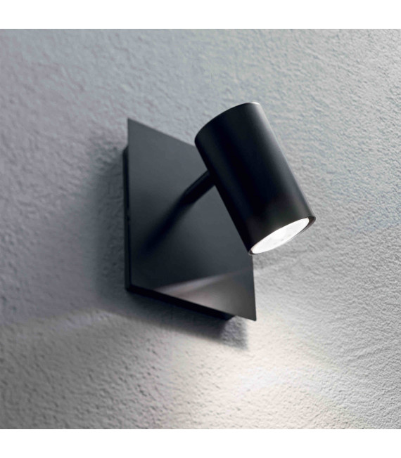 Black wall light SPOT 1 bulb