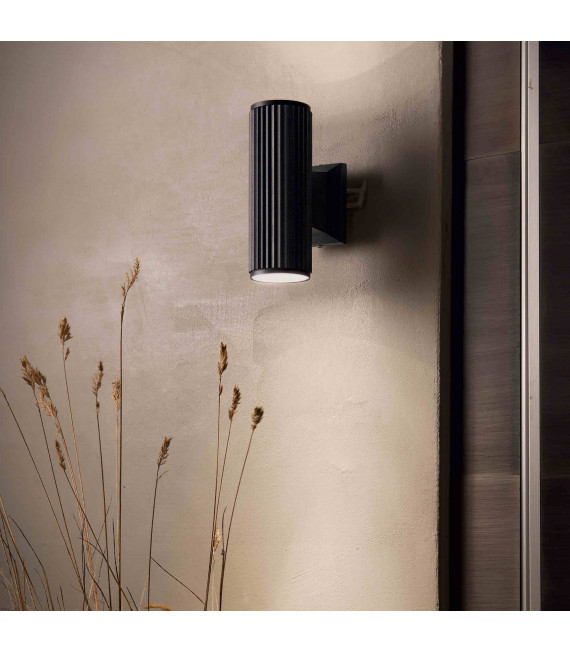 Applique BASE nera 2 lampadine