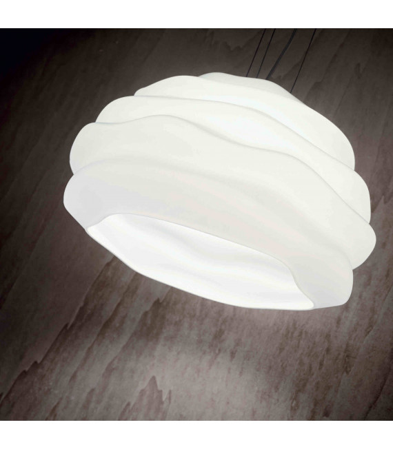Lampadario KARMA 1 Lampadina Bianca Diametro 19 Cm