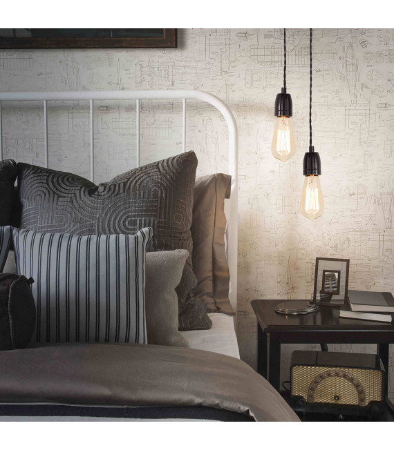 Black pendant light KLAUS 1 bulb