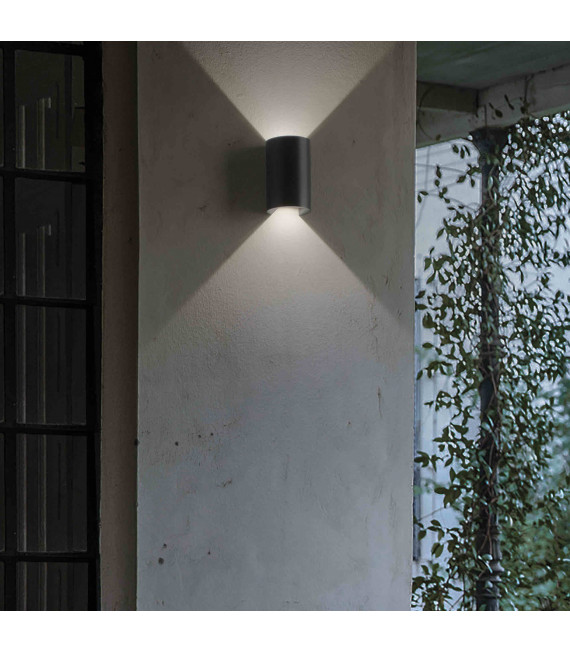 APOLLO black wall light 2 bulbs