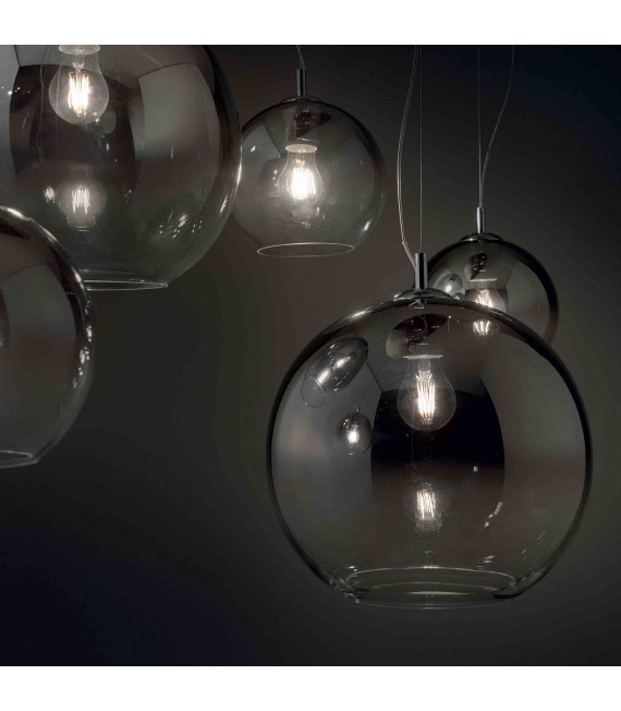 DISCOVERY FADE Sospensione cromata 5 lampadine