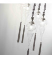 Suspension Argentée HAMMAM 5 ampoules