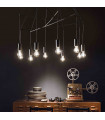 Black POP pendant light 10 bulbs