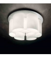 White ceiling lamp ALMOND 9 bulbs