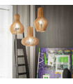 CITRUS Wood Suspension 1 bulb Width 20 Cm
