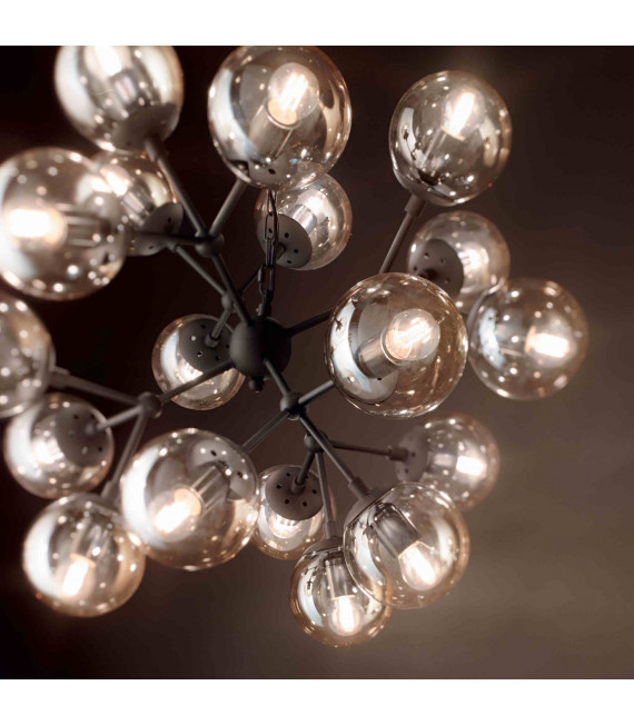 KEPLER black pendant light 18 bulbs