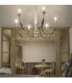 Suspension Bois VOLTERRA 6 ampoules