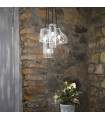 Suspension Transparente COGNAC 1 ampoule Largeur 38 Cm