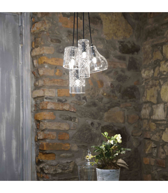 Suspension Transparente COGNAC 1 ampoule Diamètre 95 Cm