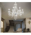 Transparent AMADEUS crystal pendant light 8 bulbs