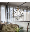 Suspension Brune DECA 1 ampoule en métal
