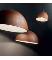 Suspension Corten FOLK 1 ampoule Hauteur 13 Cm