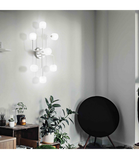 White MALLOW ceiling light 7 bulbs