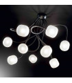 Black OCTOPUS ceiling light 9 bulbs