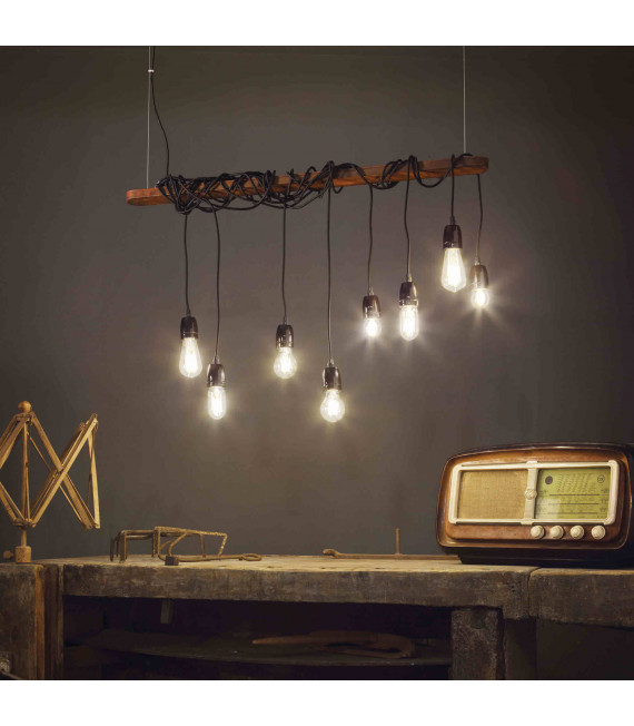 Corten ELECTRIC pendant light 8 bulbs
